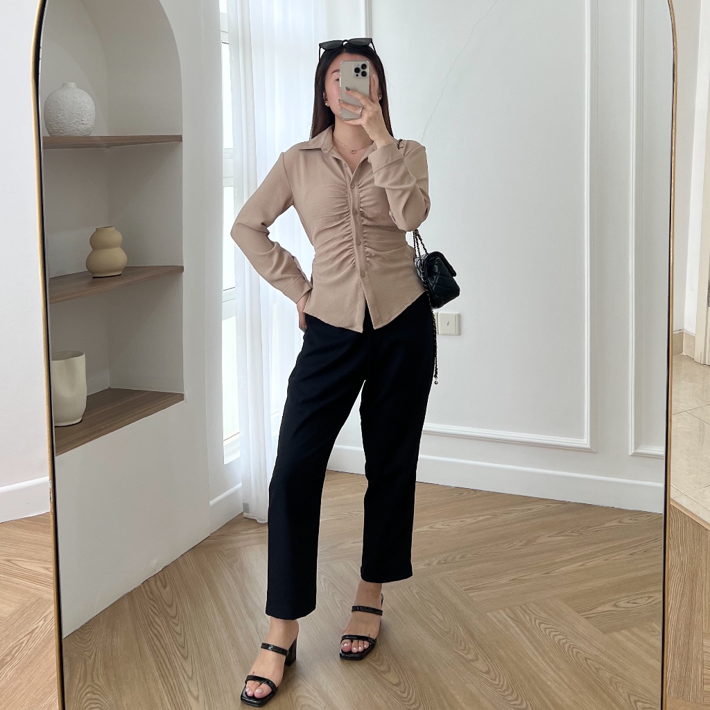 [ Canary ] Clar Shirt / Kemeja Wanita / Blouse Wanita / Kemeja Korea