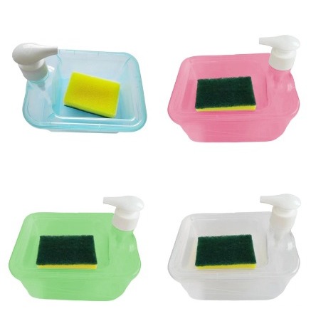 Festival.Store Tempat Sabun Cuci Piring Viral 1000Ml+Spons/Wadah Sunlight Model Bulat &
