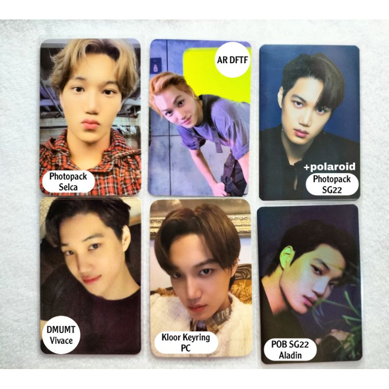 EXO photocard pc kai kim jongin sg22 dftf ar season greetings dont fight the feeling benefit pob aladin photopack keyring kloor vivace kaos dmumt dftf