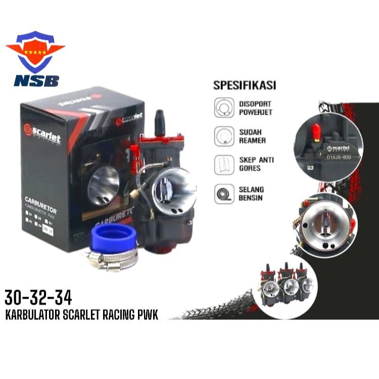 Karbu karbulator scarlet carbu pwk 30 32 34 set pj mj NSBRACING55