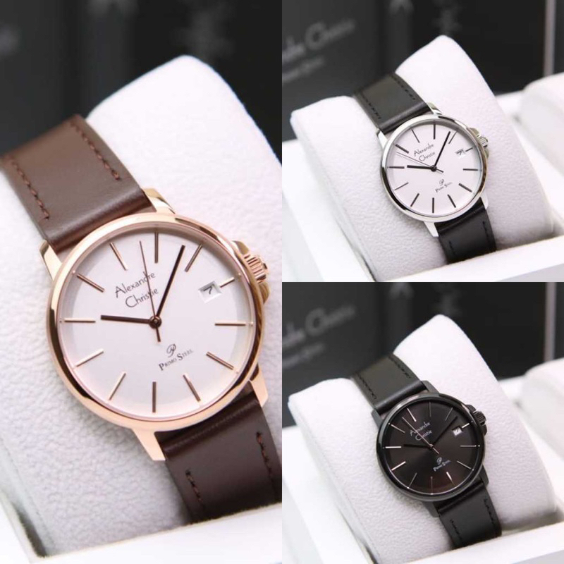 JAM TANGAN WANITA ALEXANDRE CHRISTIE AC 1032 AC1032  LEATHER ORIGINAL