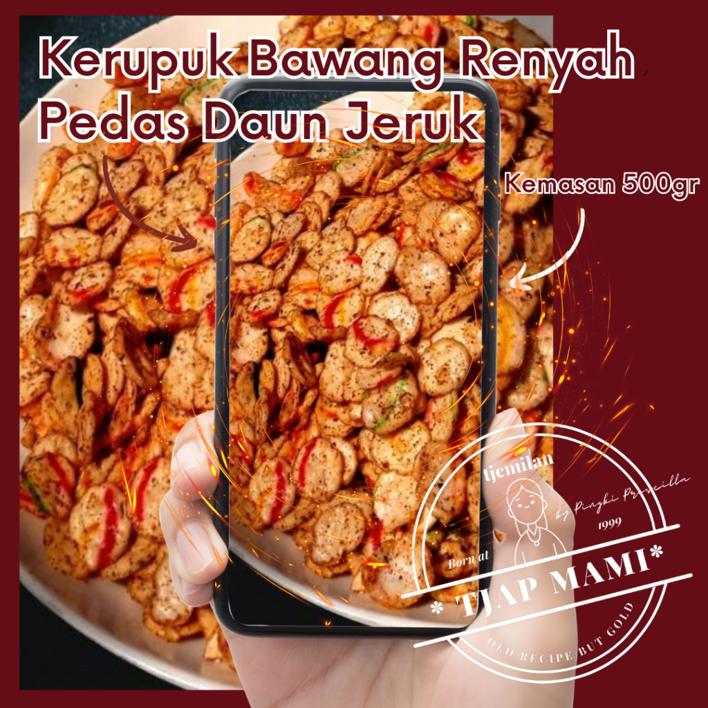 

Kerupuk Bawang Terenak Pedas Daun Jeruk 500gr - TJAP MAMI