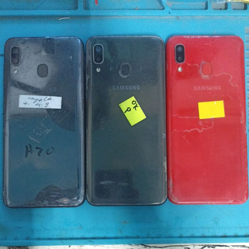 Samsung A20 Minus LCD Tanpa Pola Mesin Normal Segel Bergaransi