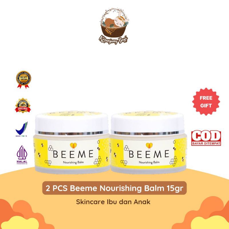 Paket 2 Pcs Beeme Nourishing Balm 15gr - Pelembab Serbaguna - Krim Bayi