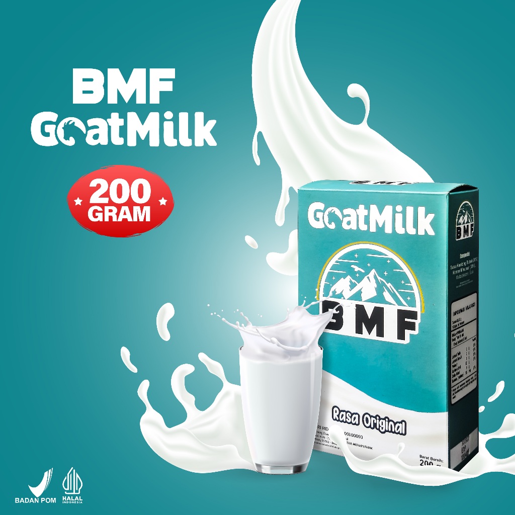 

BMF Goat Milk Susu Kambing Etawa Premium Full Cream 200g BPOM