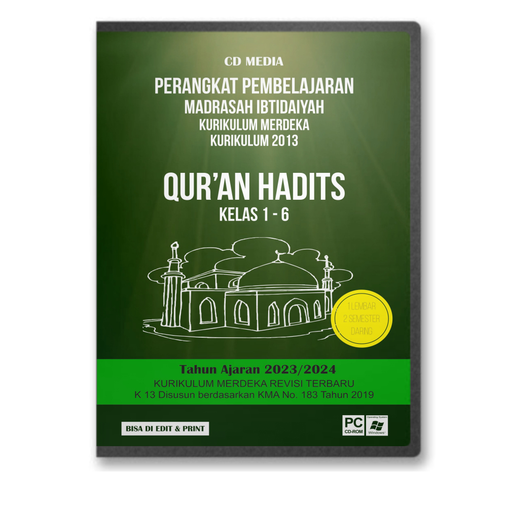 CD PERANGKAT MODUL AJAR / RPP KURIKULUM MERDEKA MI QUR'AN HADITS KELAS 1, 4 DAN KELAS 2356 K13 23/24