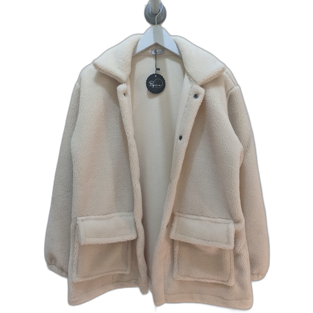 Parka Bulu Sherpa tebal Saku