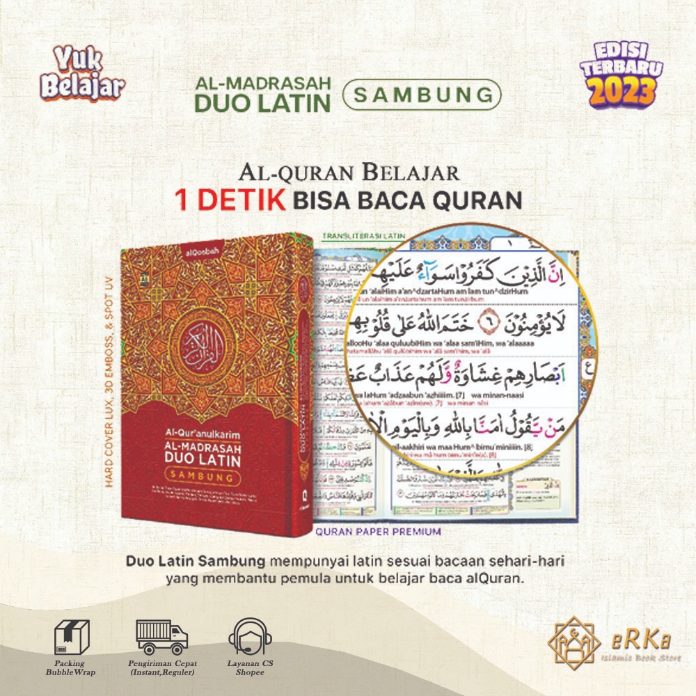 Alquran Duo Latin Al Madrasah |Besar Terjemah Sambung