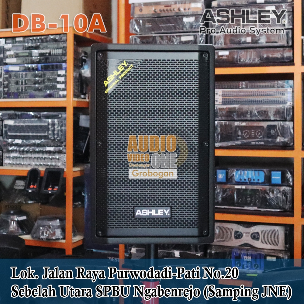 Speaker Aktif Ashley DB10A Spiker Aktif 10 Inch Full Range Original Bonus Packing Kayu