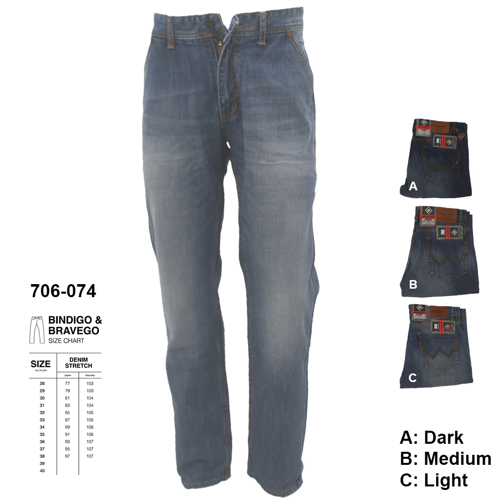 Bindigo Denim Pant - 706-074 - Celana Panjang Jeans Denim Pria