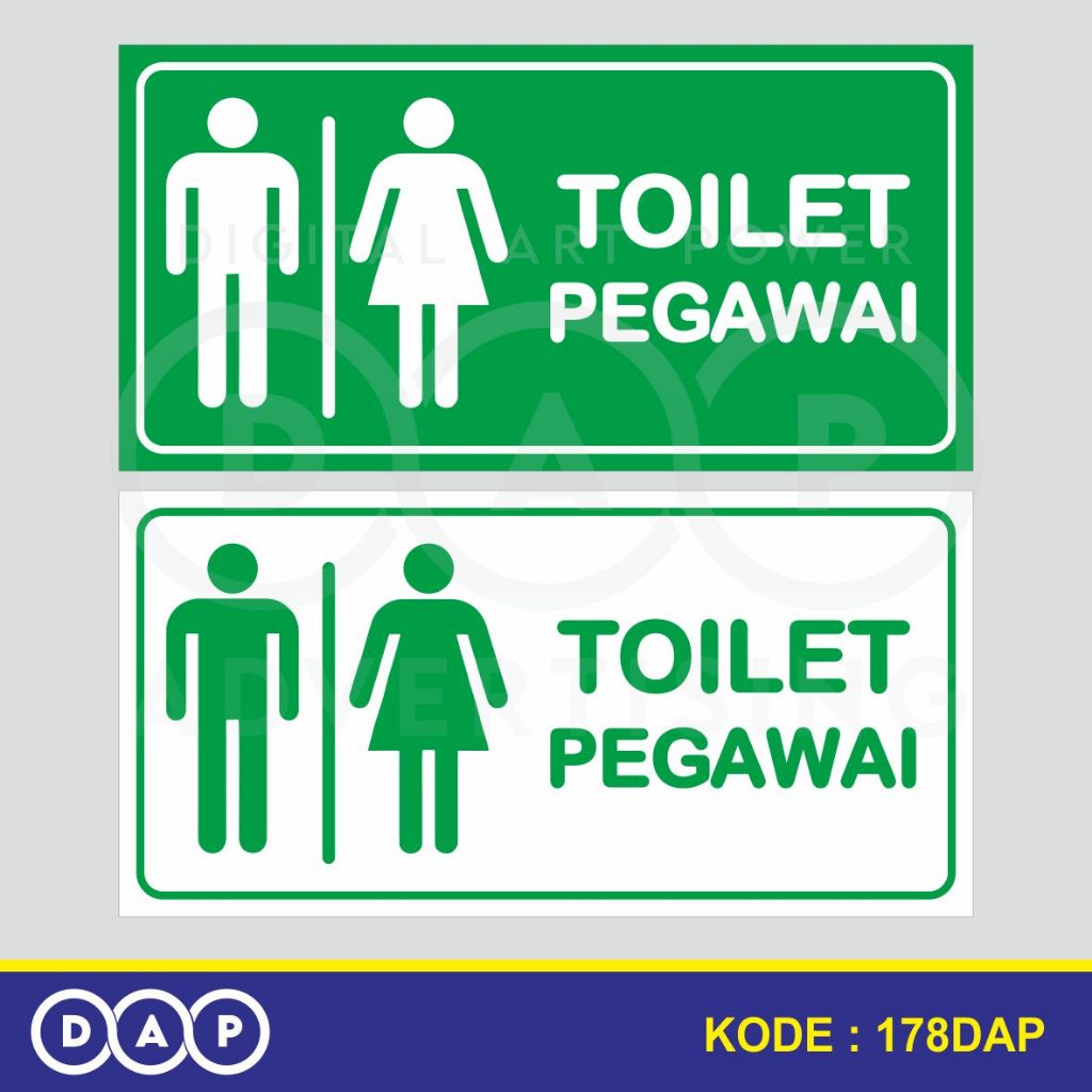 

178 - STIKER TOILET PEGAWAI - 30 x 15 CM - VYNIL - TERBAIK