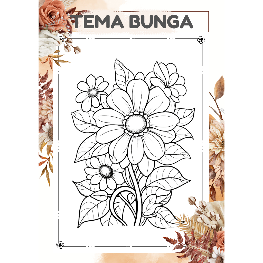 

KERTAS MEWARNAI BUNGA / KERTAS GAMBAR BUNGA / BUNGA / KERTAS MEWARNAI ANAK PAUD TK SD / A4 / KERTAS BELAJAR ANAK/ MEDIA BELAJAR/ MEDIA MEWARNAI