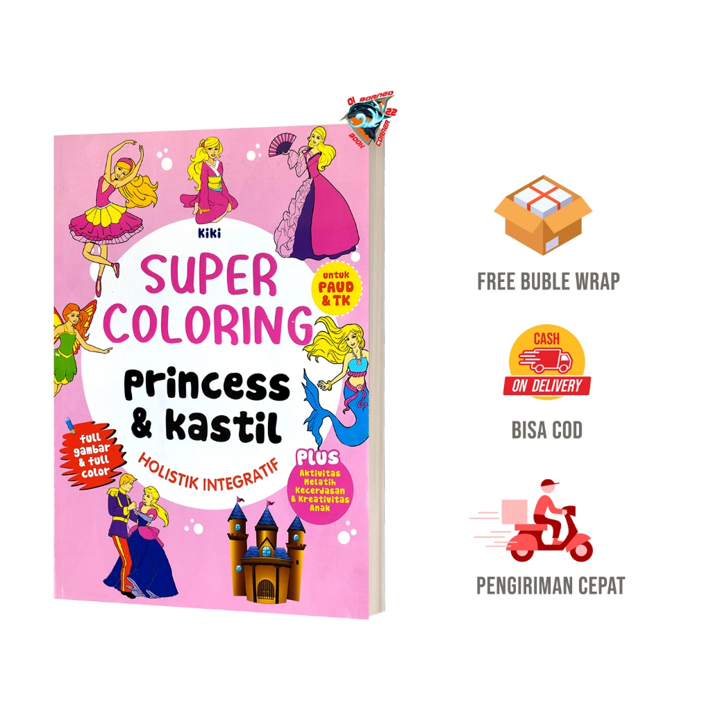 Buku Aktivitas Anak : Super Coloring Princess dan Kastil