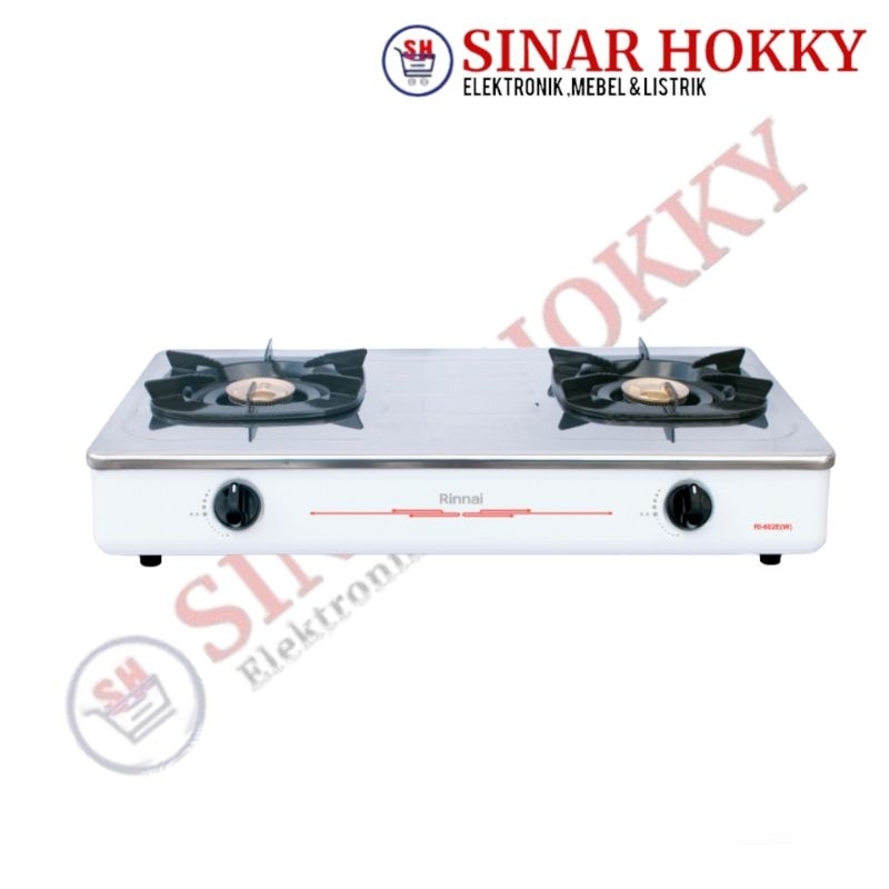 KOMPOR GAS RINNAI QGC RI602E W / RI-602E (W) / RI 602 E W (2 TUNGKU)