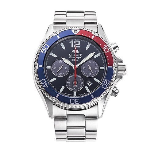 Orient Pepsi RA-TX0201L Mako Solar Chronograph Sapphire 20Bar - Jam Tangan Pria