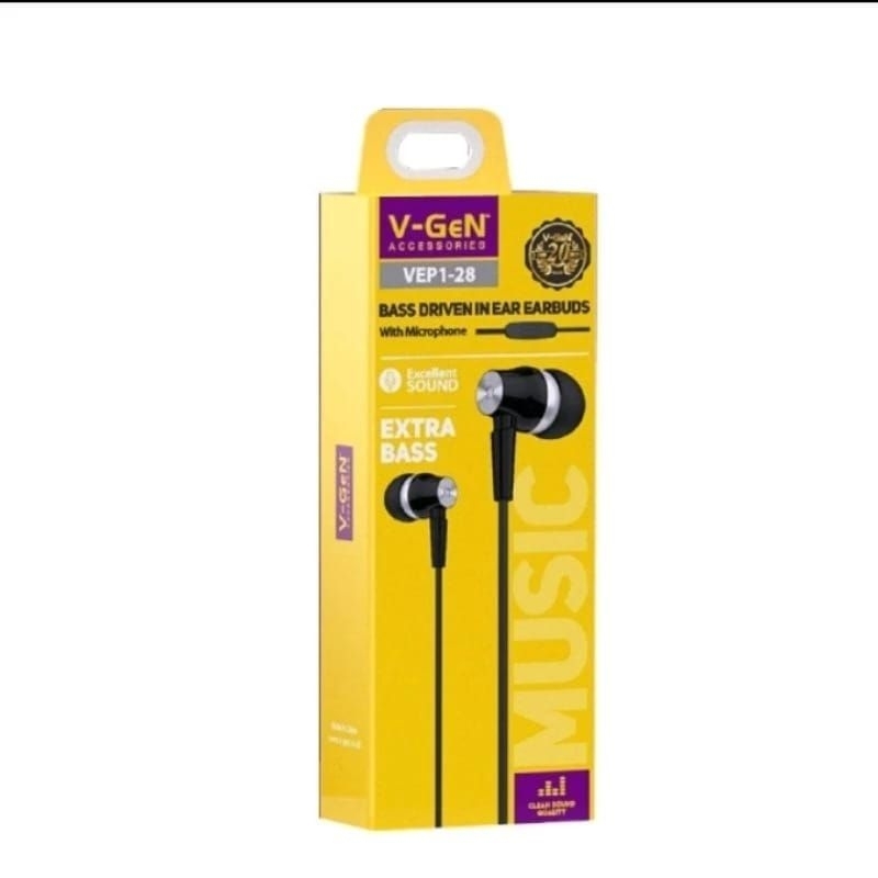 Earphone handsfree headset original V-Gen vep1-28 & vep1-29 & Vep1-47