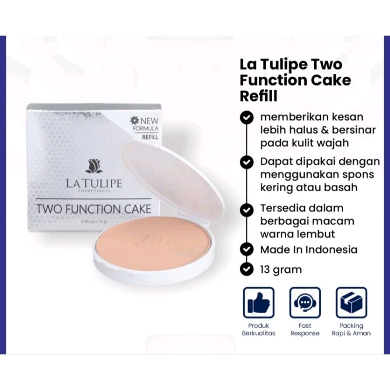 Bedak Padat La Tulipe Two Function Cake Refil