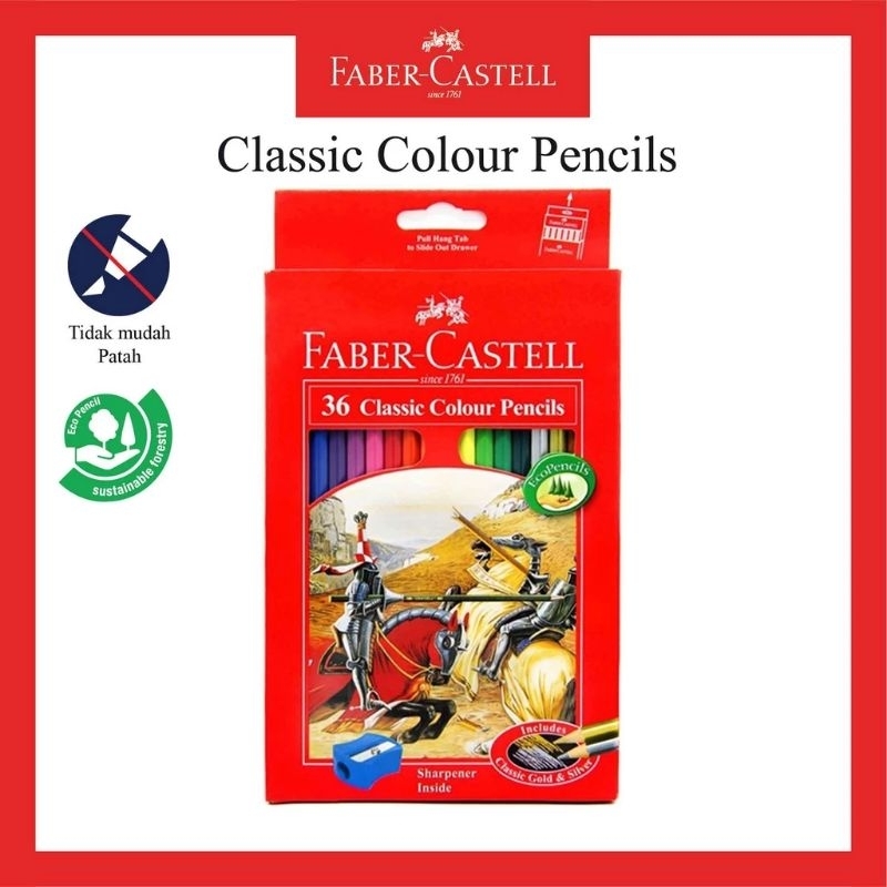 

Pensil warna Classic Faber Castell 36 warna ukuran long