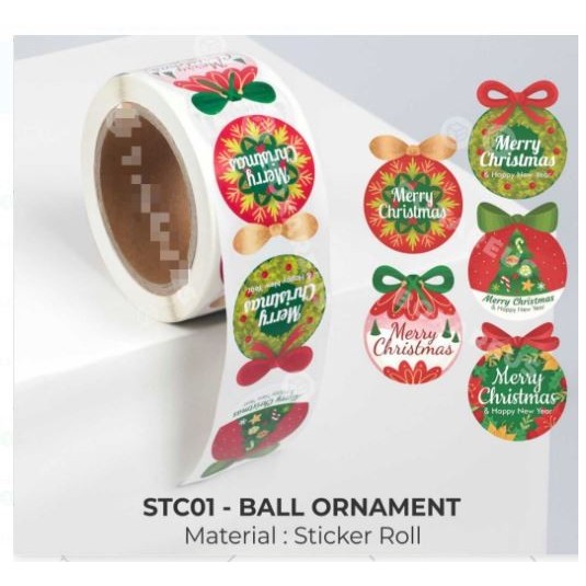 

Stiker Cake Box Natall- Sticker Christmas isi 10