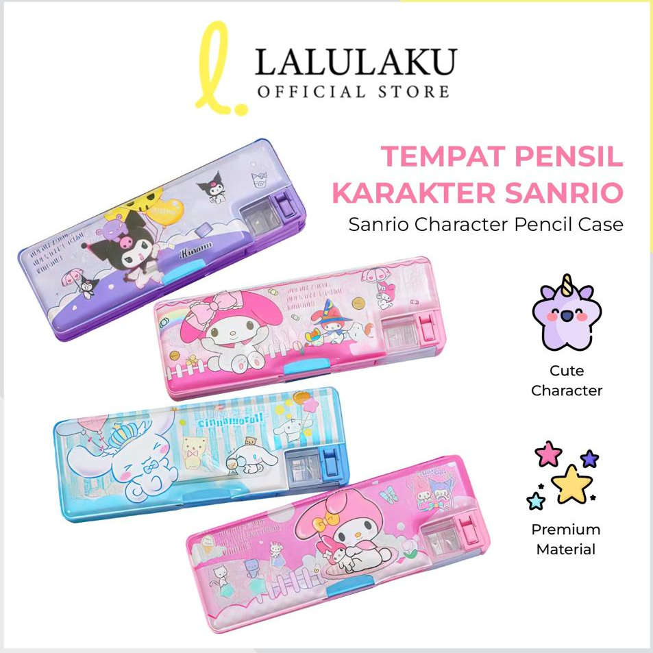 

☈➸❋✦ KOTAK PENSIL KARAKTER SANRIO MAGNET BOLAK BALIK TEMPAT PENSIL