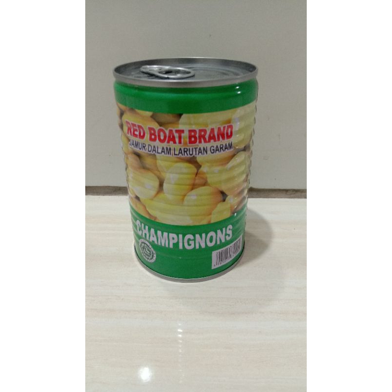 

Jamur kancing champignons Red Boat Brand (jamur dalam larutan garam) 425 gram