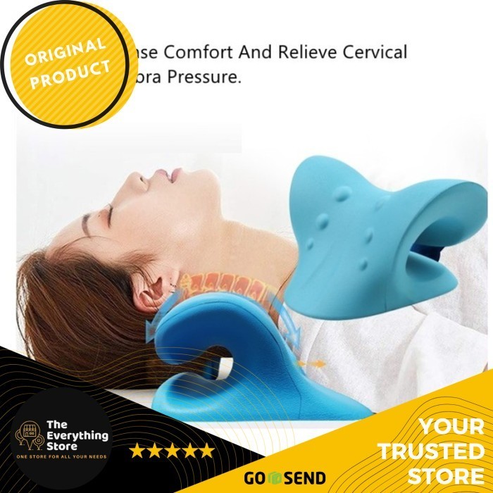 Bantal Terapi Leher C-Rest Neck Massage Pillow  Alat Terapi Leher Cervical Support – Relaksasi Otot 