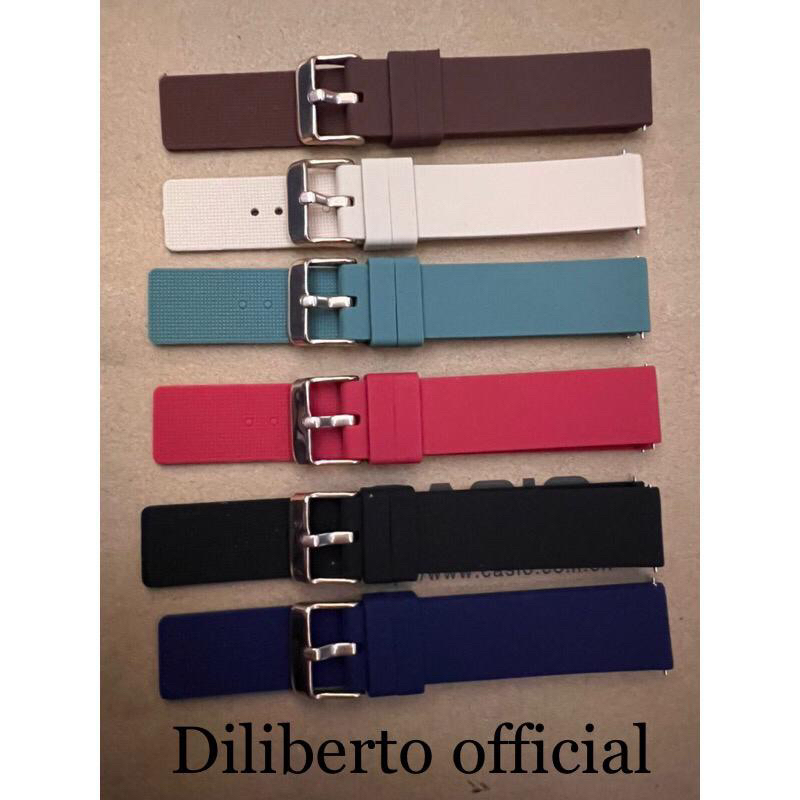 DSH 18mm Strap Jam Smart Watch Realme Band 2 Bahan Silicone Quick Release Buckle Rosegold universal