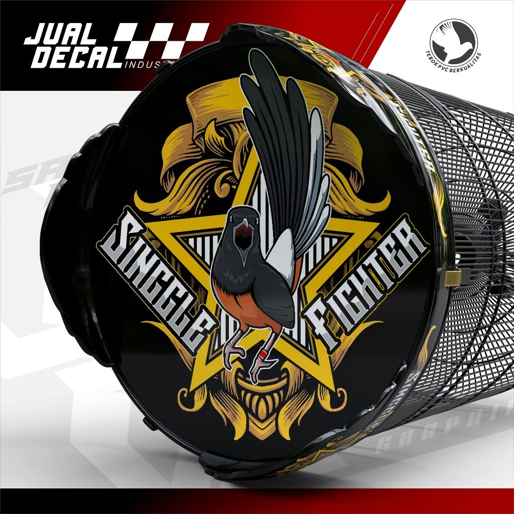 Stiker Sangkar MURAI KACER ANIS Custom Decal Tebok Kandang Burung Variasi No 1 2 3