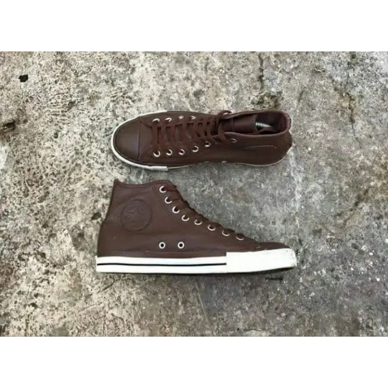 converse ct hi leather brown
