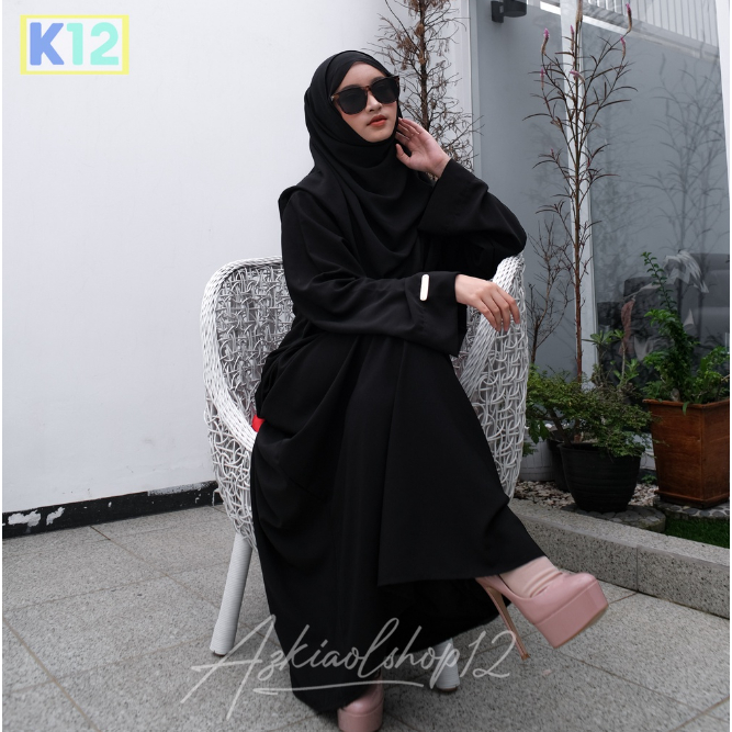 abaya hitam/abaya arab basic polos simple
