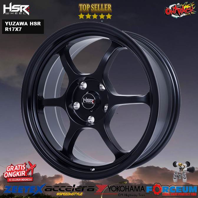 velg racing hsr wheel type YUZAWA HSR R17X7 H5X114,3 ET35 SMB