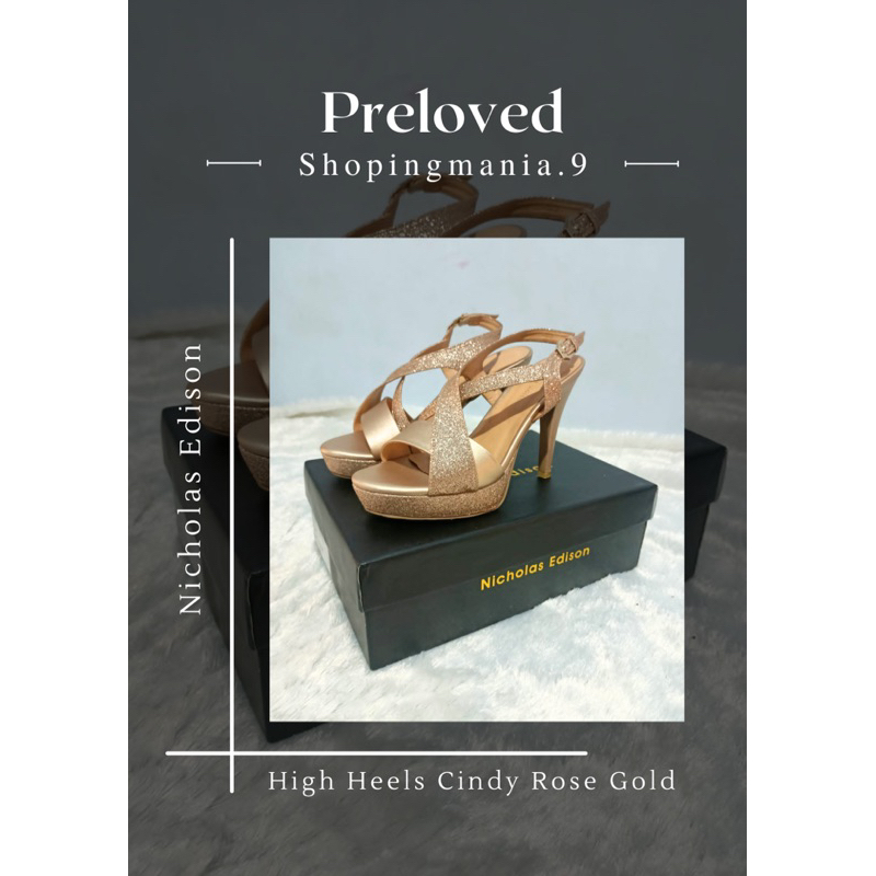 [PRELOVED] High Heels Nicholas Edison Cindy Rose Gold