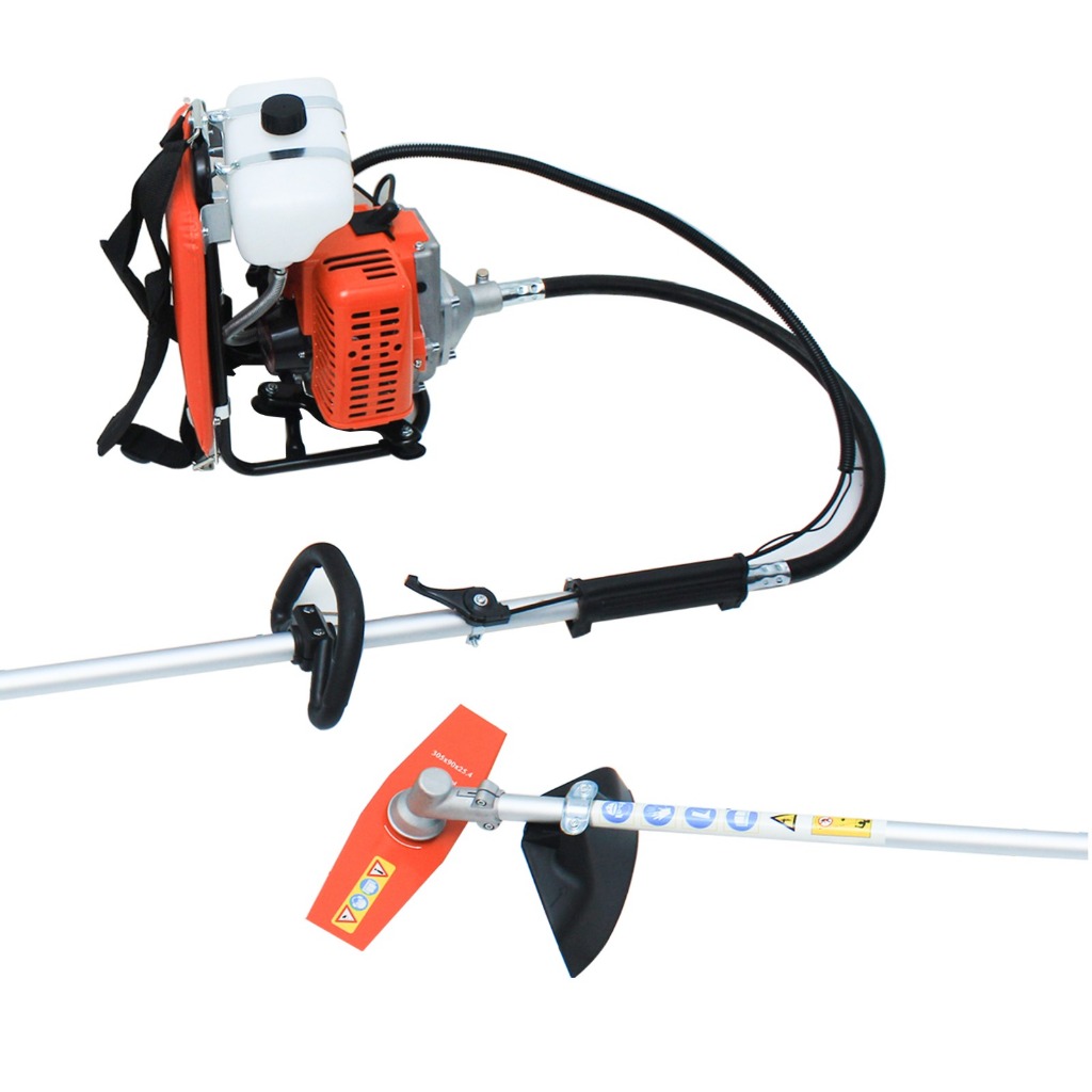 Mesin Potong Rumput Gendong Bensin 2 Tak 4 Portable Brush Cutter 52CC Mesin Pemotong Rumput Powerful