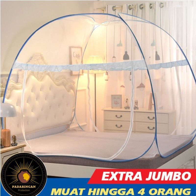 Kelambu Nyamuk Jumbo 200x200 Kelambu Lipat Kelambu Tenda Original Tempat Tidur Dewasa musquito