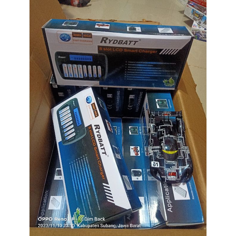 Charger Carger Rydbatt Original 8 Slot Lcd Smart Charger & Dishcharger