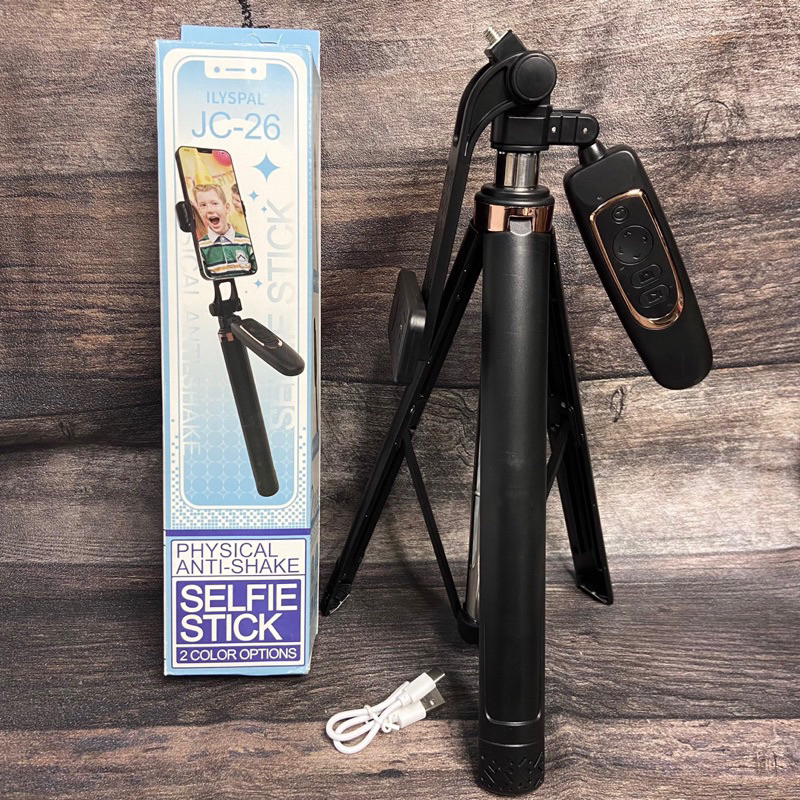 TRIPOD BLUETOOTH JC-26 1.8 METER + REMOTE CONTROL TRIPOD TONGSIS KAMERA