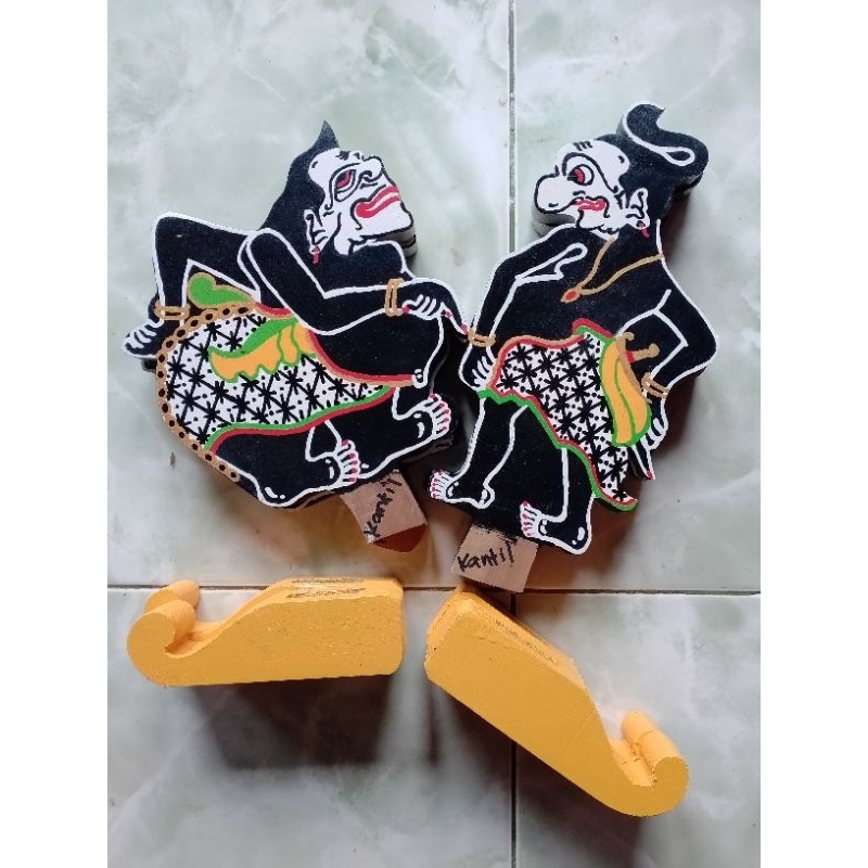 Semar Gareng dawet ayu full lukis cat / wayang dawet ayu