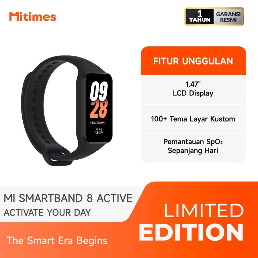 Xiaomi Smart Band 8 Active 1.47 Inch Garansi Resmi