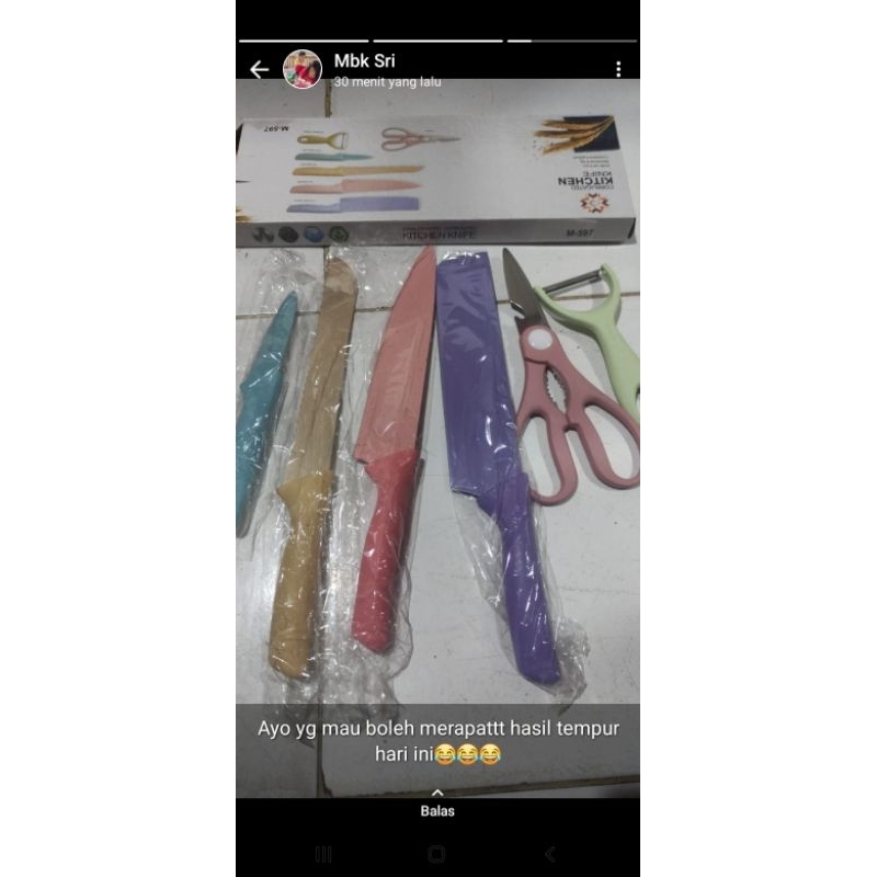 pisau warna warni 1 set