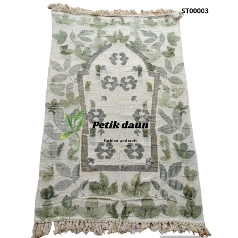 Sajadah ecoprint cream