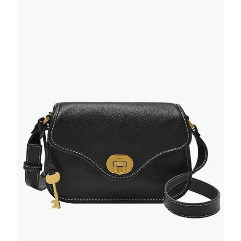 Fossil Heritage Flap Crossbody Black