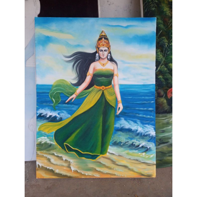 lukisan kanvas kanjeng ratu pantai selatan