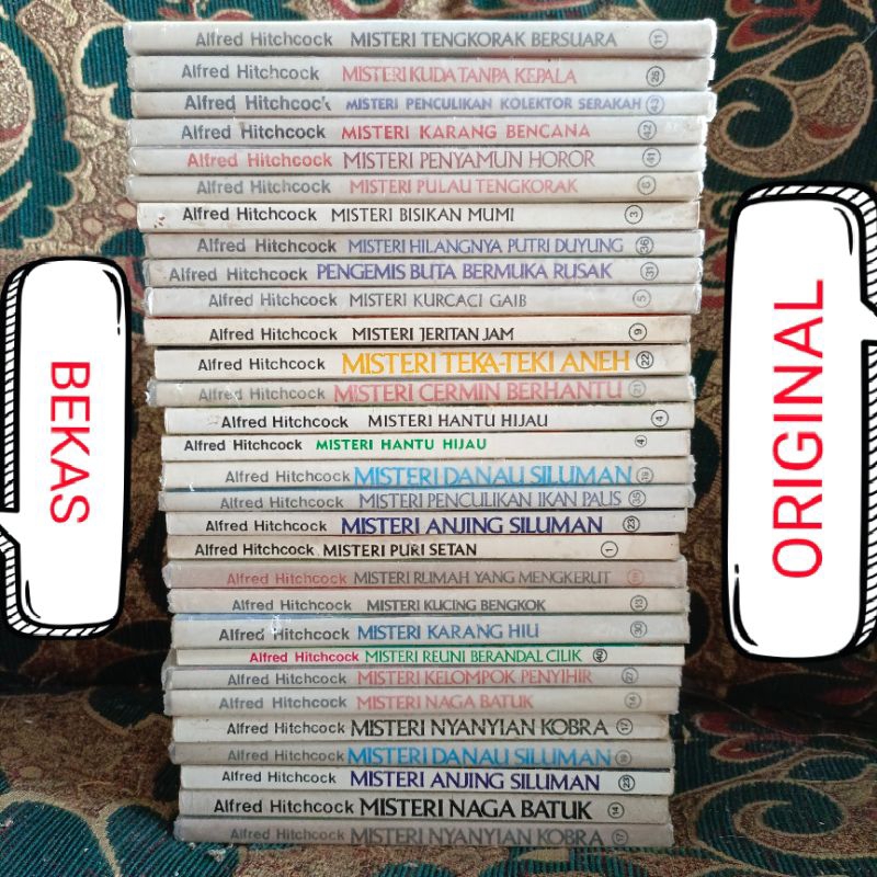 ( ORIGINAL ) ( PRELOVED ) Buku Novel Cerita Misteri Lama Langka Alfred Hitchcock - Stefan Wolf - Tri
