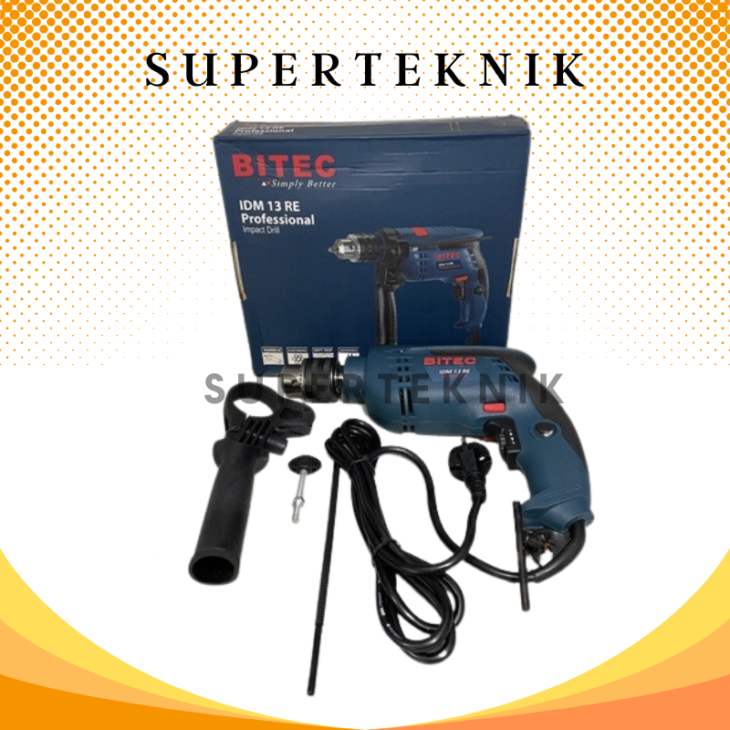 Bitec IDM 13 RE Mesin Bor Tembok Impact Drill 13mm / Mesin Bor Tembok 13mm IDM 13 RE BITEC