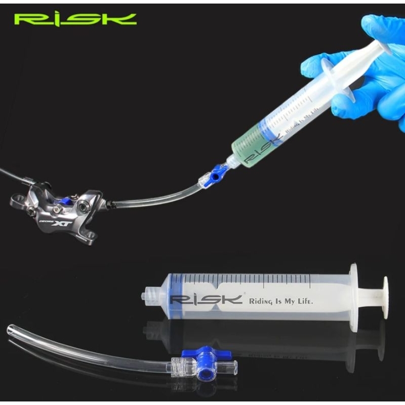 Risk RL234 Alat Bleeding Rem Hidrolik Sepeda Oil Injection Syringe Kaliper Rem Sepeda