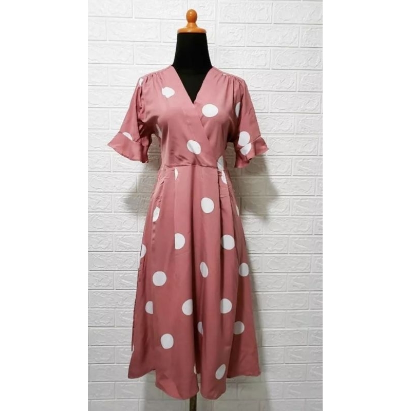 Dress Polkadot Pink