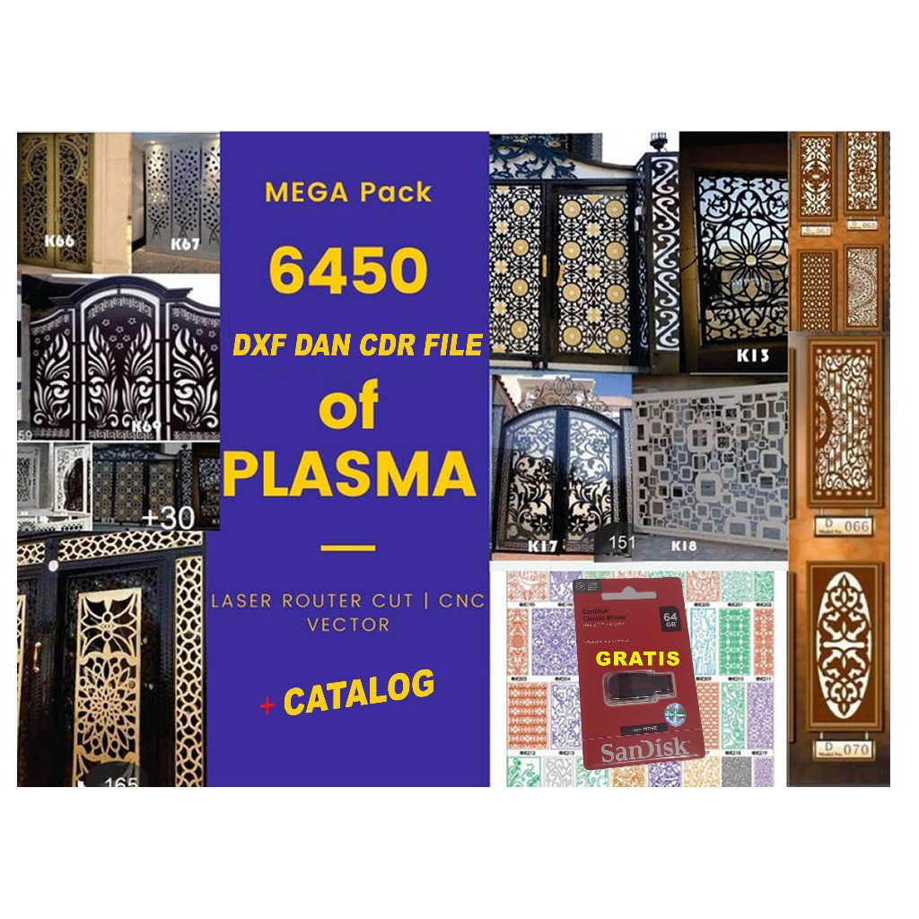 6450 cdr, jpg dan dxf File CNC plasma router laser cutting