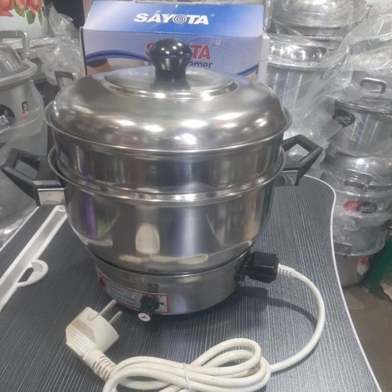 panci masak&steamer listrik (mini),  panci traveling  kapasitas  1mug-+