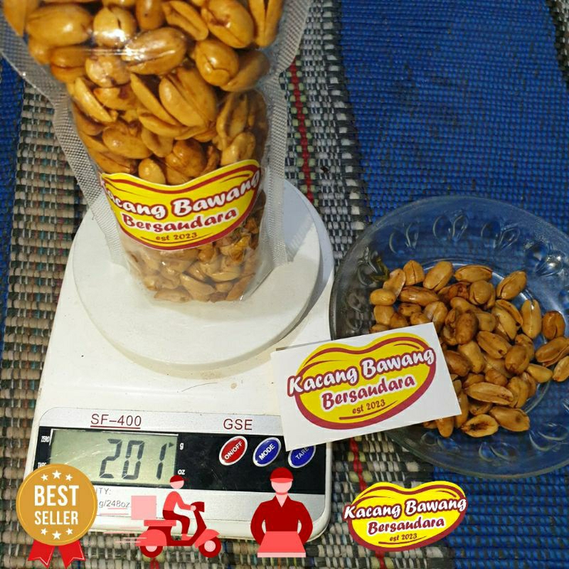 

kacang bawang bersaudara kemasan 200gram standing pouch//kacang bawang murah//kacang goreng