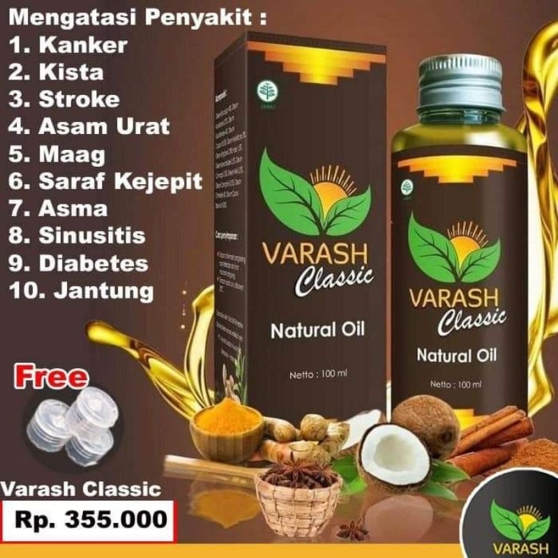 VARASH CLASSIC  NATURAL OIL 100% ORIGINAL UNTUK K3SUBUR4N - Free Fliptop